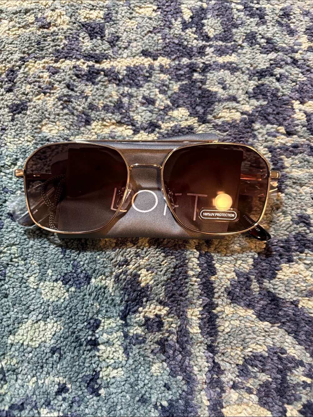 LOFT Women's Aviator Sunglasses — Brown/Gold